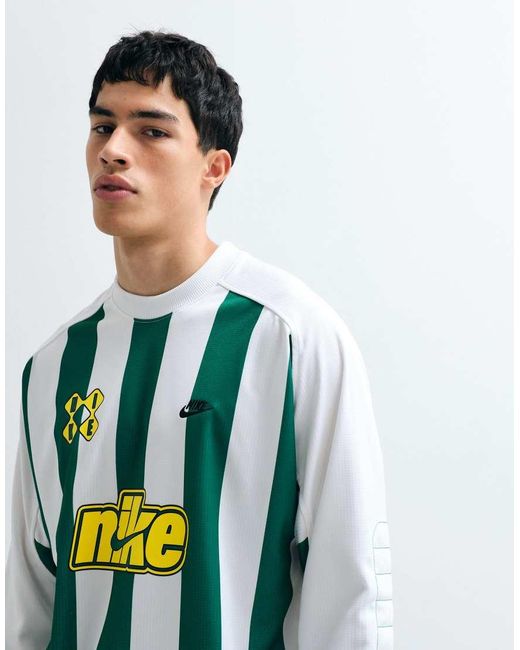 Nike Green Futbol Stripe Goalie Top for men