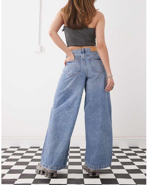 Noisy May Losvallende Jeans in het Blue