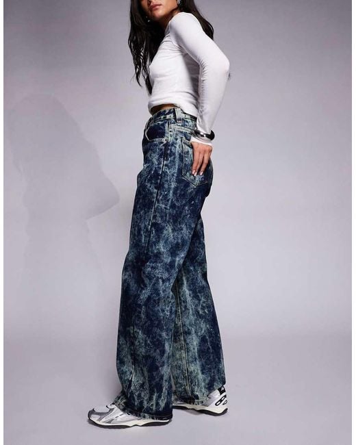 Courtside Blue Baggy Denim Jeans