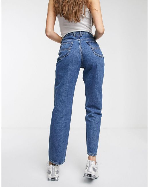 Collusion Denim X006 Mom Jeans in Blue 