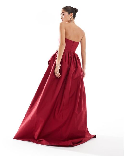 True Decadence Red Hi-Low Hem Maxi Dress