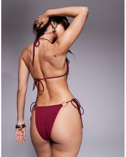South Beach Red Tieside Bikini Bottom