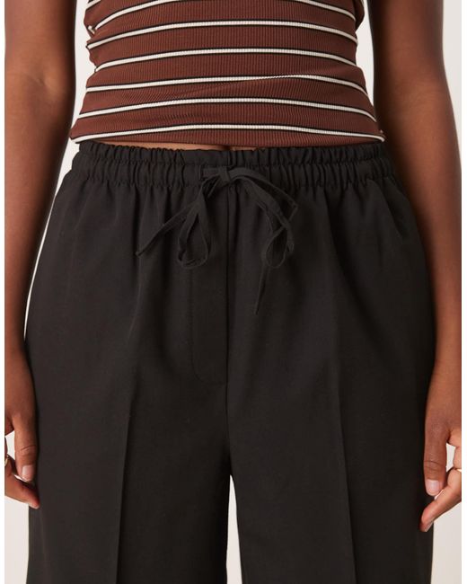 ASOS Black Tailored Pull On Trousers