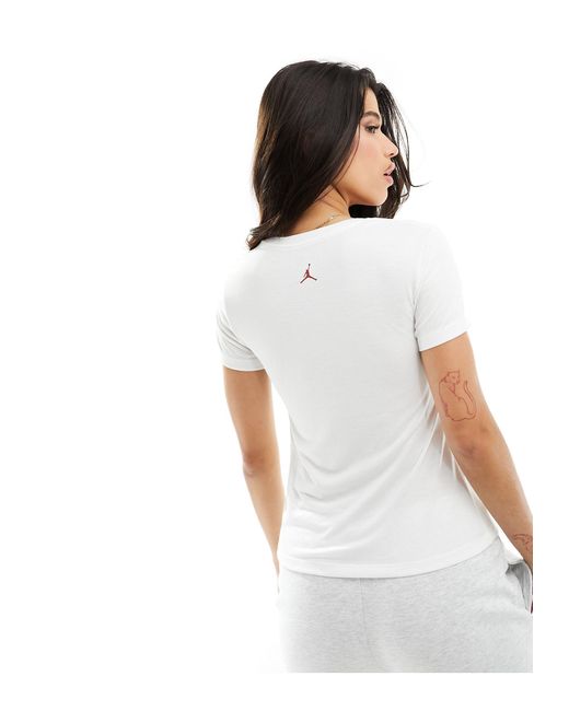 Nike White Slogan Slim T-shirt