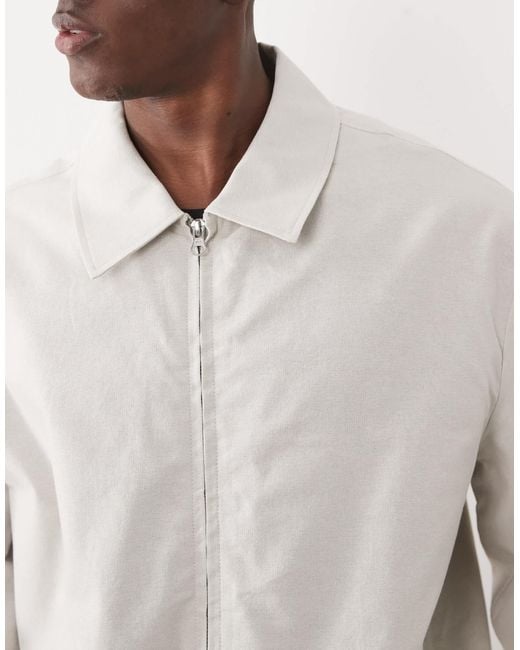 ASOS Natural Harrington Jacket for men