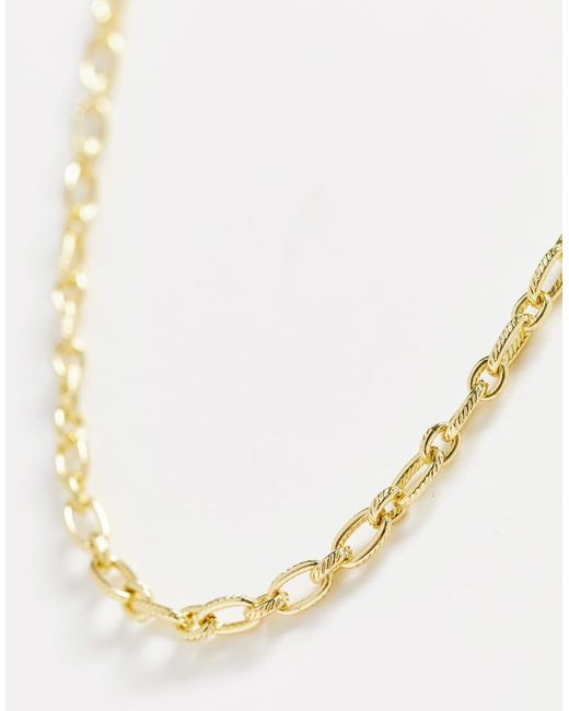 Pieces White 18K Plated Chain Necklace