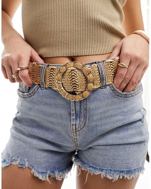 ASOS Gray Straw Waist And Hip Jeans Belt