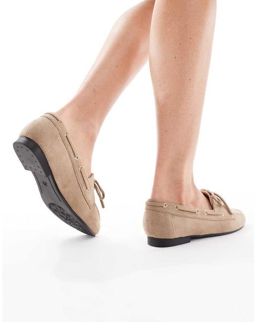 SEQWL Wide Fit Natural Picnic Boat Shoes
