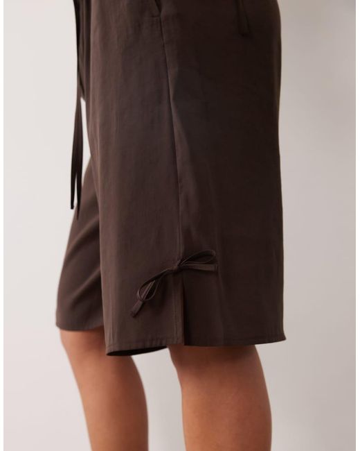 ASOS Brown Modal Look Longline Bermuda Shorts