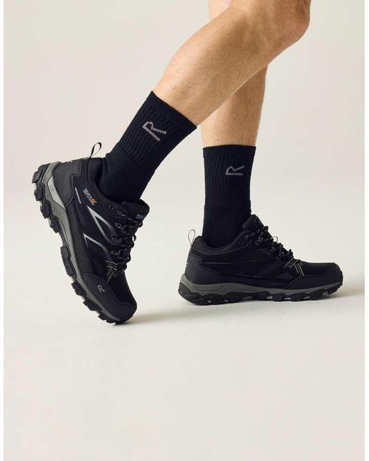 Regatta Blue Holcombe 3 Waterproof Low Walking Boots for men