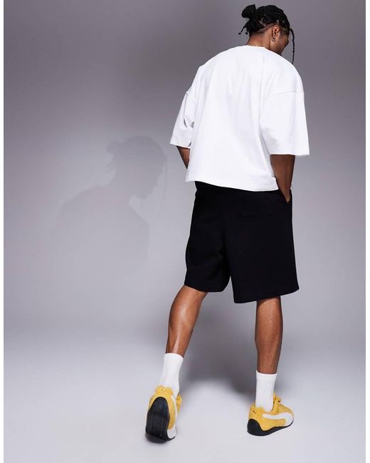 ASOS Blue Oversized Textured Basketball Shorts for men