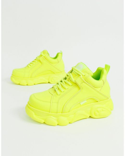 Corin - Sneakers basse con plateau fluo di Buffalo in Giallo | Lyst