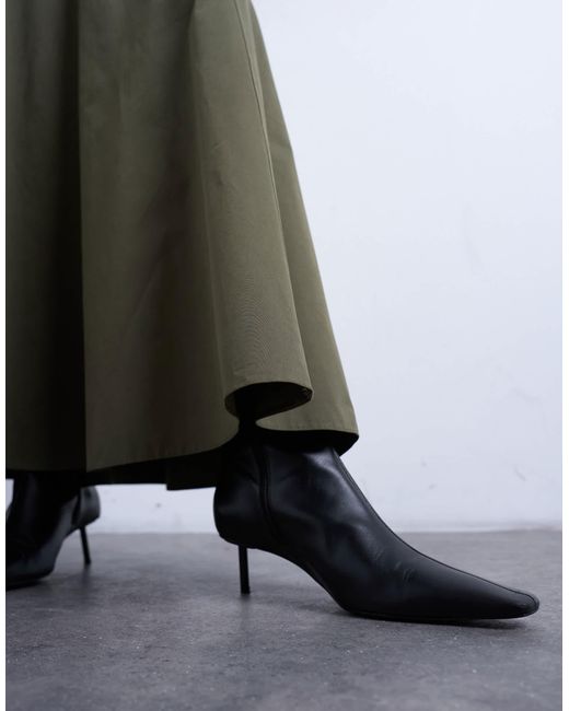 Jupe longue évasée à taille basse - kaki TOPSHOP en coloris White