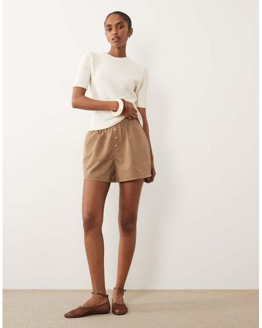 Threadbare Short in het Natural