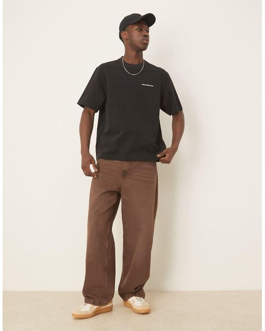 Abercrombie & Fitch Black Premium Logo T-shirt for men
