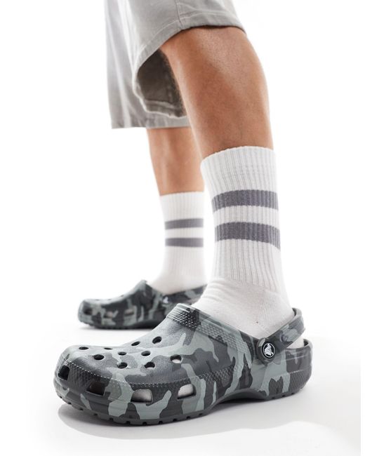 CROCSTM White Seasonal Camo Clog Sandals for men