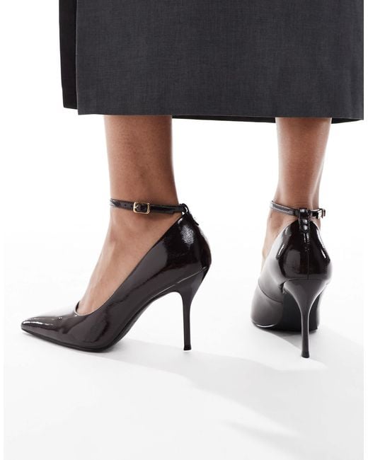 New Look Black Ankle Strap Heeled Shoes