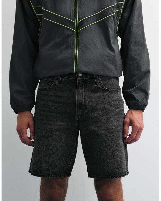 Levi's Black 468 Loose Denim Shorts for men