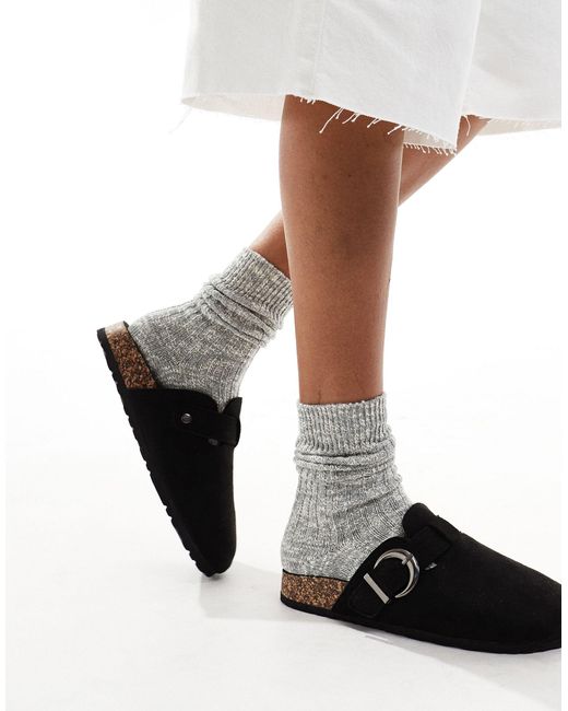 Birkenstock White Slub Cotton Womens Socks