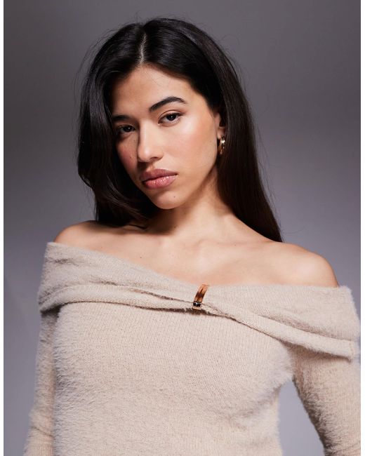 Aria Cove Gray – flauschiger strickpullover