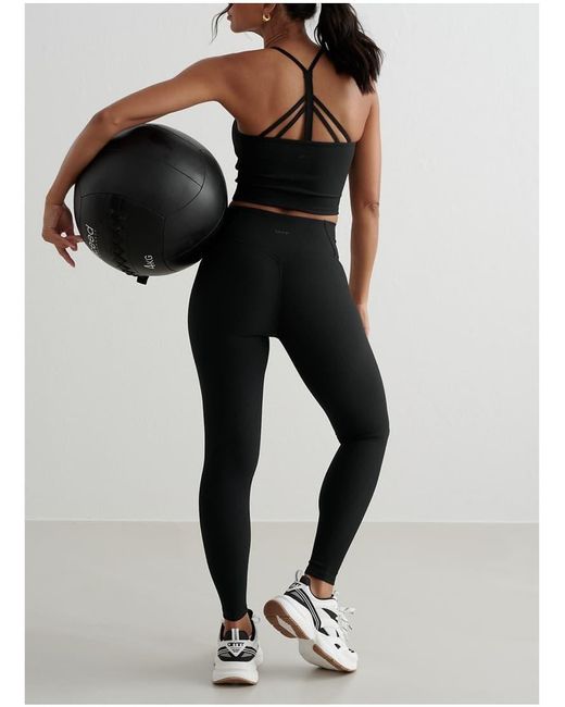Aim'n Black Ribbed Performance Tights