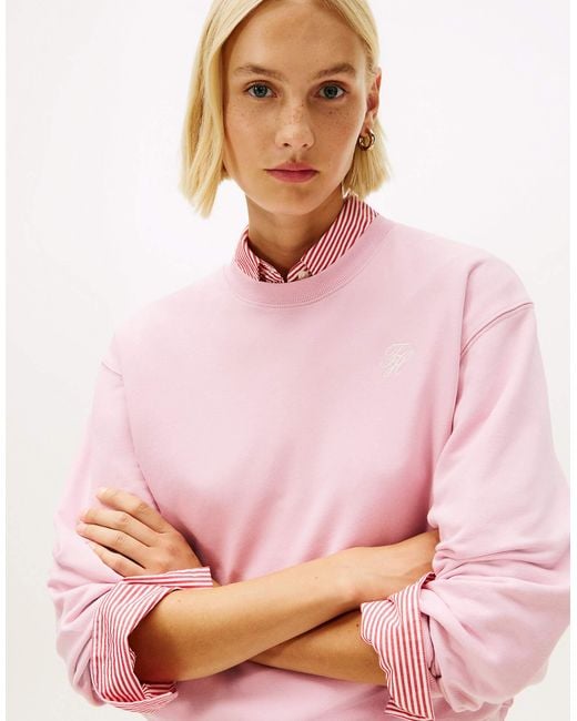 Tommy Hilfiger Pink – terry-sweatshirt