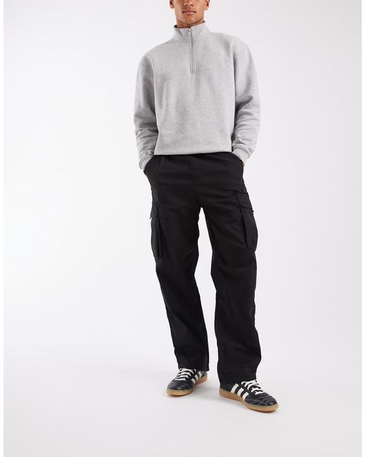 Hollister White Y2k baggy Cargo Pants for men