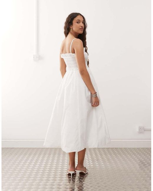 Amy Lynn Pink Polly Shirred Midi Dress