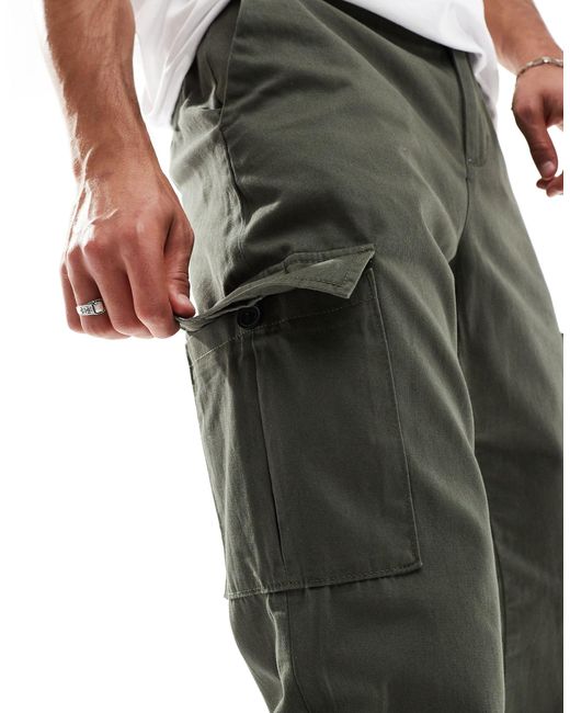 New Look Green Cargo Trousers for men