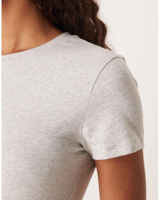 Abercrombie & Fitch White – nahtloses t-shirt