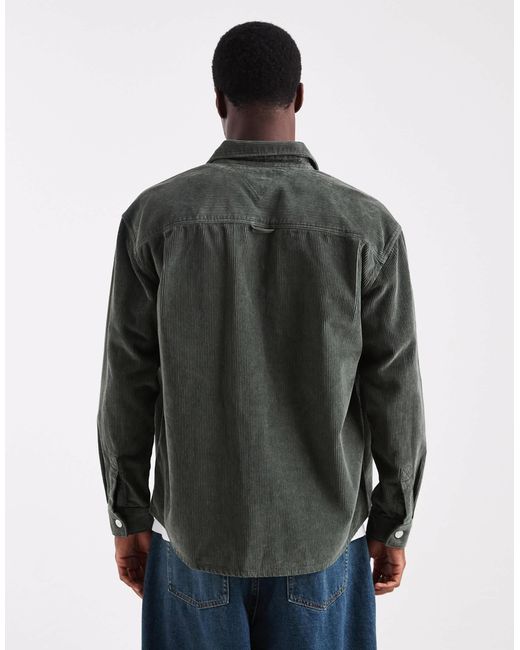 Chemise décontractée en velours côtelé - kaki Tommy Hilfiger pour homme en coloris Gray