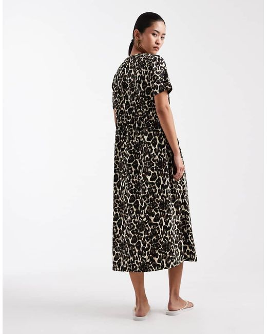 Threadbare White Jersey Short Sleeve Midi Dress
