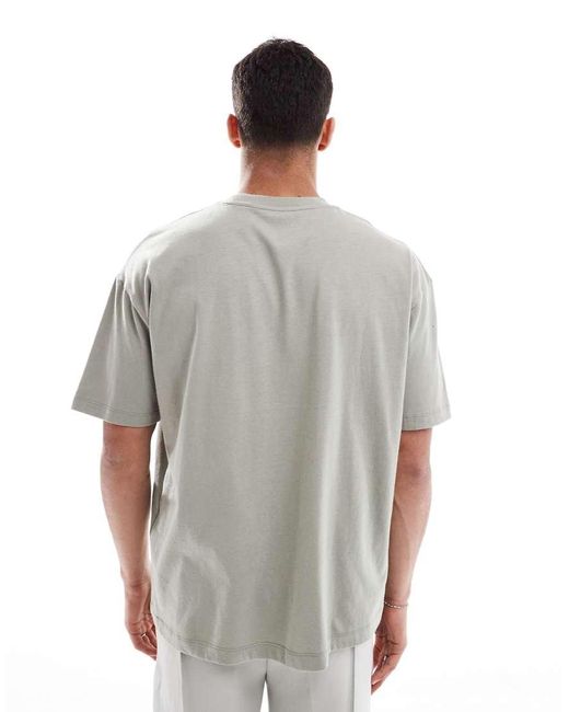 ASOS Set Van 2 Oversized Basic T-Shirts in het Gray voor heren