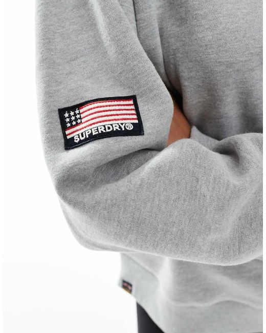 Superdry Gray Athletic Essentials Relaxed Printed Sweatshirt
