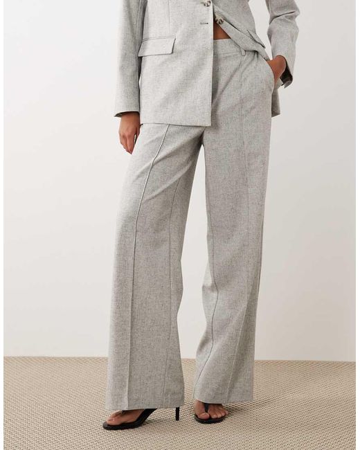 Y.A.S Gray High Waist Pleated Tailored Trouser Co-ord