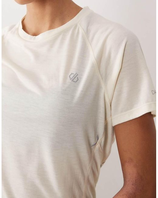 Dare 2b White Breathable Reflective Nimble Lightweight T-Shirt