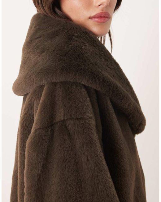 Nobody's Child Brown Tinsley Faux Fur Coat
