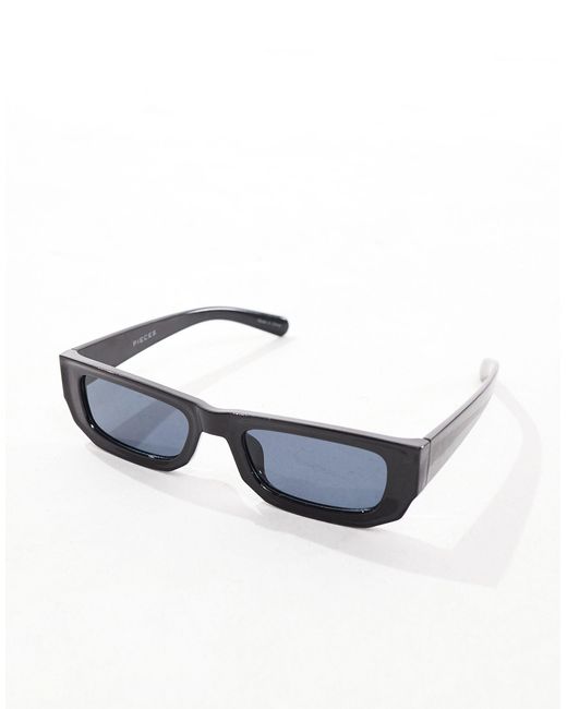 Pieces Black – sonnenbrille mit schmalem, markantem gestell