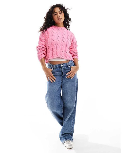 Bershka pink jumper sales