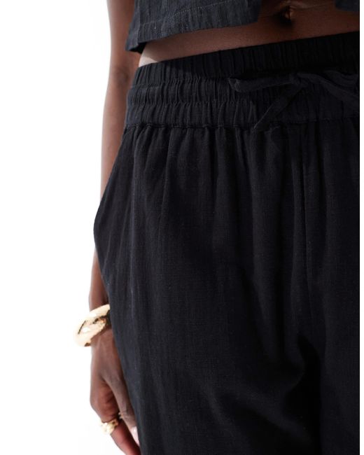 Vero Moda Black Tailored Drawstring Waist Wide Leg Trouser Co-ord