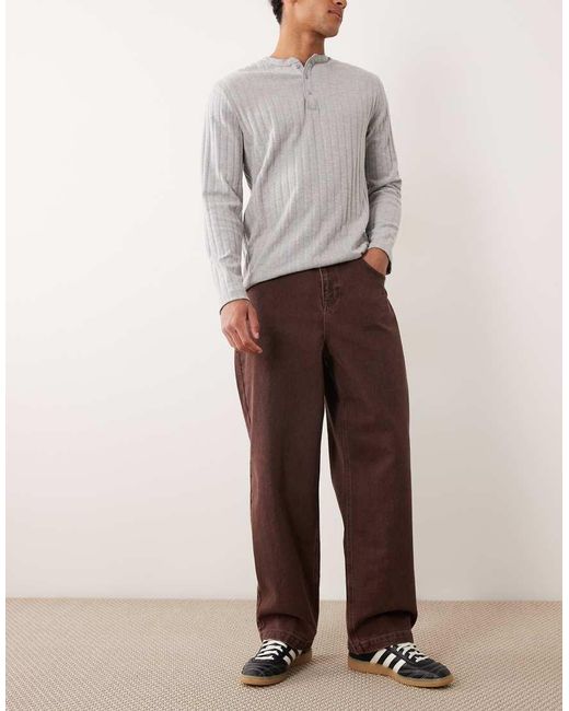 ASOS Brown Loose Jeans for men