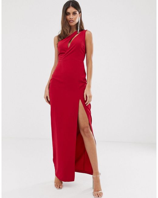 vesper one shoulder maxi dress