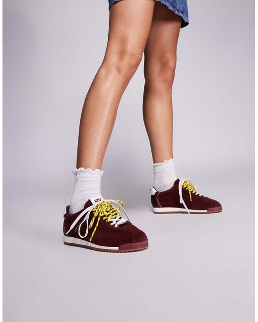 Steve Madden Red Mirage Gum Sole Sneakers