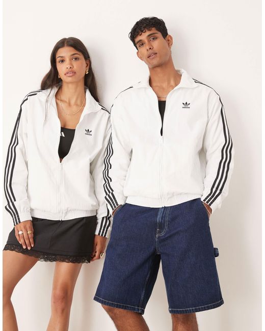 Adidas Originals White – firebird – trainingsjacke aus webstoff