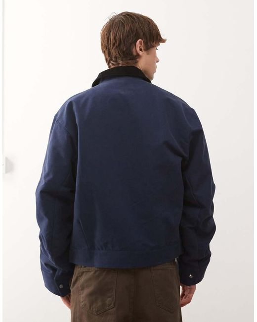 Adidas Originals Blue Premium Essentials Bomber Jacket for men