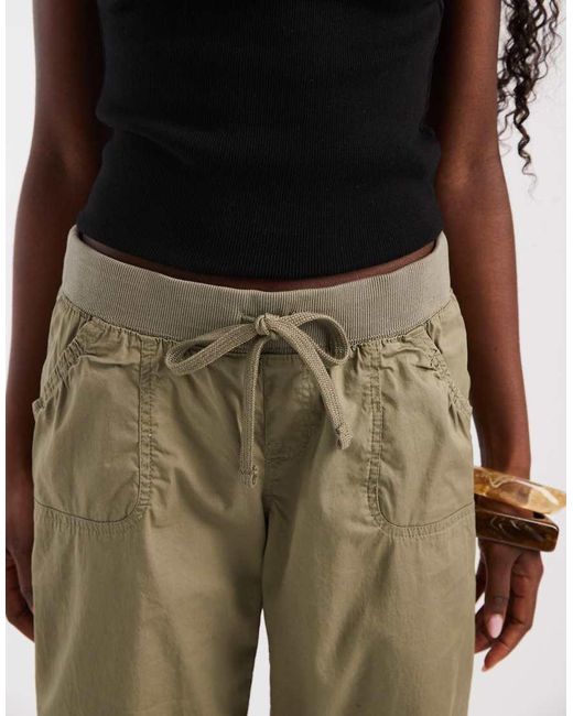 Hollister Green Y2k Low Rise Utility Pull On Pants