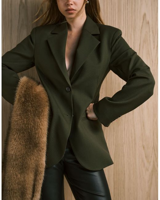 ARKET Green Pure Wool Blazer