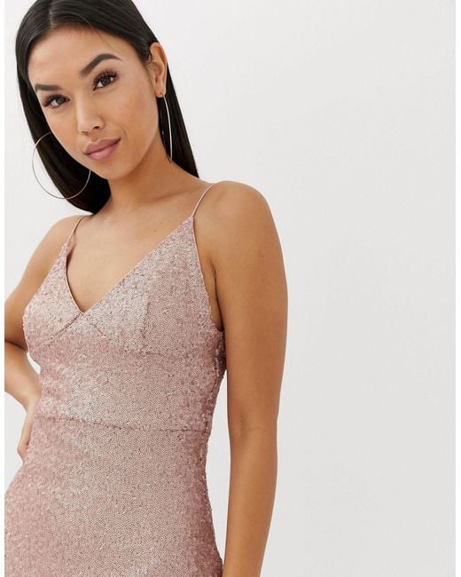 sequin cami midi dress