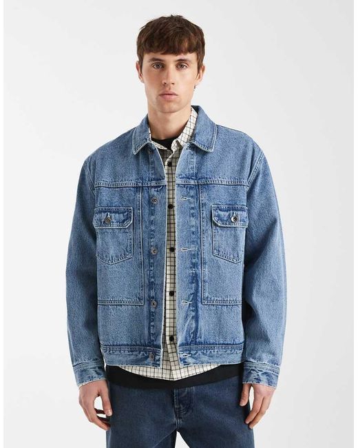 Redefined Rebel Blue Abel Denim Jacket for men