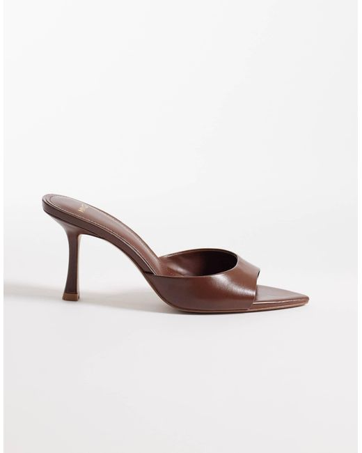 Mango Brown – mules aus kunstleder